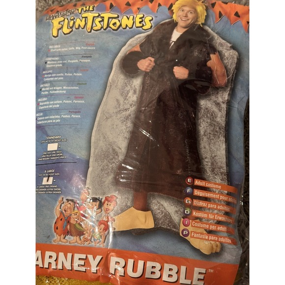 Flintstones Barney Rubble Adult XL  Halloween Costume NWT - Picture 1 of 6